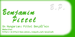 benjamin pittel business card